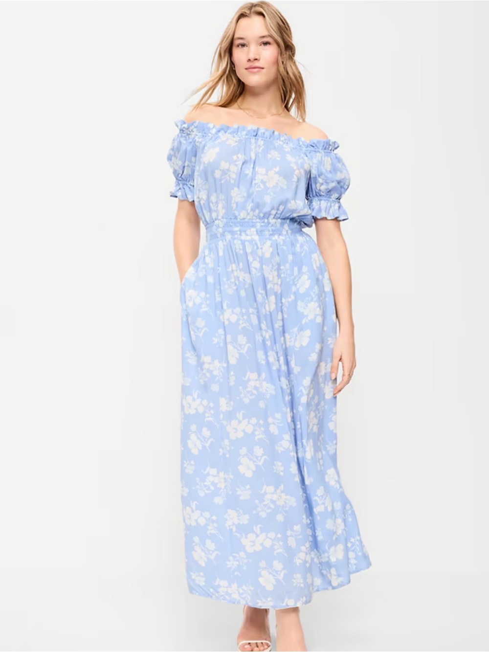 NWT Old Navy Off-The-Shoulder Boho Maxi Dress